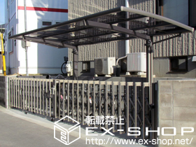 のカーゲート アルシャインM型 Aタイプ ノンレール 両開き 施工例