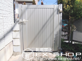 の門扉 エクスライン門扉8型 片開き 門柱使用 施工例