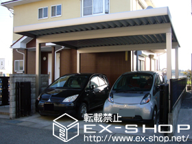 のカーポート ジーポートneo Aタイプ 2台用 積雪〜100cm対応 施工例