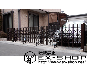 のカーゲート レイオス1型 ノンレール 両開き親子 施工例