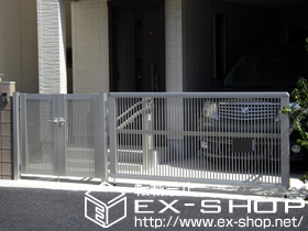のカーゲート エクスラインアップゲート 2型 手動式 施工例