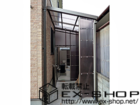 のストックヤード フリーヤード ドアタイプ　はね出し納まり　積雪〜20cm対応 施工例