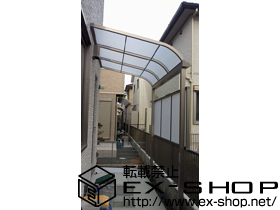 のテラス屋根 ライザーテラスII R型 テラスタイプ 単体　積雪〜20cm対応＋前面スクリーン　1段用 施工例