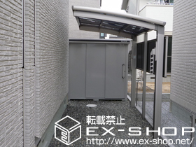 のサイクルポート・駐輪場 カーブポートシグマIII ミニ 積雪〜30cm対応＋サイドパネル 1段（H800）　ロング柱23用 施工例