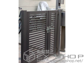 の門扉 プリレオR3型門扉　両開き親子 柱使用 施工例