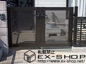 のフェンス・柵 エクスラインフェンス12型 フリーポールタイプ 施工例