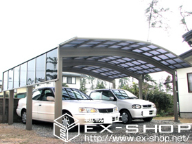 のカーポート レグナスポートシグマIII 3000 ワイド＋サイドパネル　1段 施工例