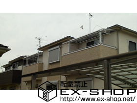 のバルコニー・ベランダ屋根 ヴェクターテラス R型 屋根タイプ 単体　積雪〜20cm対応+側面パネル 1段（H800） 施工例