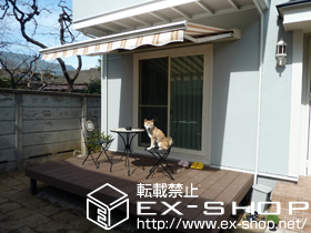 のオーニング・日よけ 彩鳥Ｃ型 ボックスタイプ リモコン式 施工例