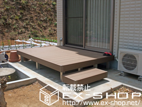 のウッドデッキ リウッドデッキ200 単体＋独立式リウッドステップ 施工例