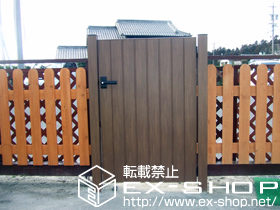 の門扉 スタンダード門扉4型 片開き 門柱使用 施工例