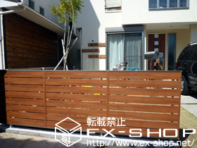 のフェンス・柵 ライフモダンII YS型フェンス 複合色 フリーポールタイプ 施工例