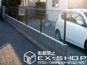 のフェンス・柵 イーネットフェンス1F型 自由柱タイプ 施工例