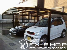 のカーポート カーブポートシグマIII ワイド 積雪〜20cm対応＋サイドパネル 1段 H500 50タイプ用（片側） 施工例