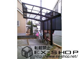 のカーポート プレシオスポート 積雪〜20cm対応＋サイドパネル 1段用51-10H＋着脱式補助柱（2本入） 施工例