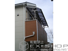 のバルコニー・ベランダ屋根 プレシオステラス R型 屋根タイプ 連棟 積雪〜20cm対応＋吊り下げ物干し 標準2本入り 施工例