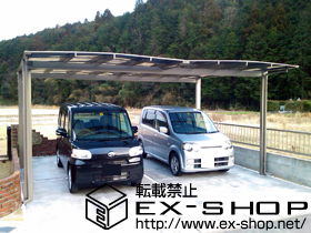 のカーポート エックスルーフ ワイド 積雪〜20cm対応 施工例