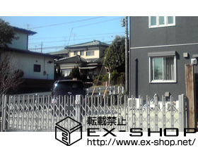 のカーゲート レイオス1型 ノンレール 両開き 施工例