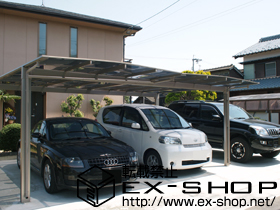 のカーポート エックスルーフ 独立両支持 積雪〜20cm対応 施工例