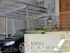 のカーポート エフルージュ基本セット　積雪対応〜20cm＋着脱式サポート【2本セット】 施工例