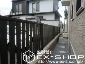 のフェンス・柵 ハイミレーヌR4型フェンス フリーポールタイプ 施工例