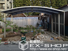 のカーポート プレシオスポート ワイド 積雪〜20cm対応＋サイドパネル 51-21H 施工例