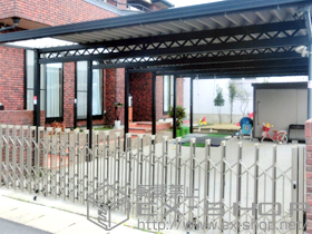 のカーゲート アルシャインII PG型R Aタイプ ノンレール 片開き 施工例