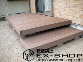 のウッドデッキ リコステージII 単体＋リードデッキ（590mm×1,833mm） 施工例