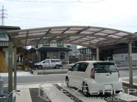 のカーポート カーブポートシグマIII ワイド 積雪〜30cm対応 施工例