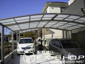 のカーポート カーブポートシグマIII ワイド積雪〜30ｃｍ対応 施工例