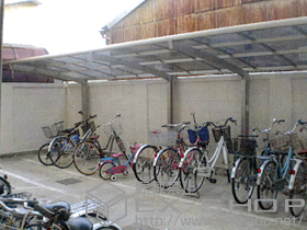 のサイクルポート・駐輪場 カーブポートシグマIII ミニ 縦連棟 施工例