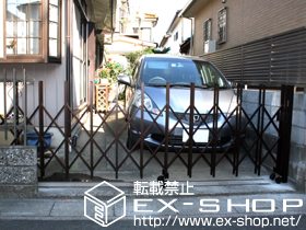 のカーゲート トリップゲート PA型 ノンレール 片開き 施工例