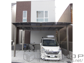 のカーポート エックスルーフ 独立両支持 積雪〜30?対応 施工例