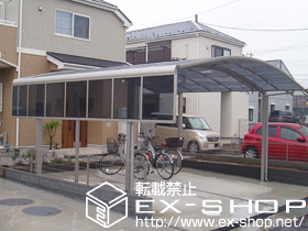 のカーポート プレシオスポート ワイド 積雪〜20cm対応＋プレシオスポート サイドパネル 施工例