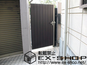 の門扉 ライフモダンII TA型 片開き 柱使用 施工例