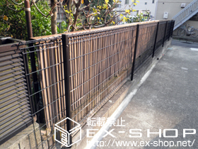 のフェンス・柵 ハイグリッドフェンスN8型 フリーポールタイプ 施工例