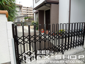 のカーゲート トリップゲート ペットガード型 ノンレール 片開き 施工例