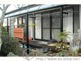 のテラス屋根 ライザーテラスII R型 テラスタイプ 連棟　積雪〜20cm対応 施工例