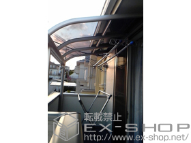 のバルコニー・ベランダ屋根 プレシオステラス R型 屋根タイプ単体 積雪〜20ｃｍ対応＋竿掛けセットＤ 柱取付けタイプ 施工例