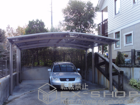 のカーポート カーブポートシグマIII ワイド 延長　積雪〜30cm対応 施工例