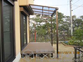 のテラス屋根 ヴェクターテラス F型 テラスタイプ 単体 積雪〜20cm対応 施工例