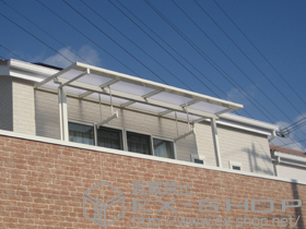 のバルコニー・ベランダ屋根 ライザーテラスII F型 単体 屋根タイプ 施工例