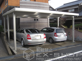 のカーポート ジーポートneo Bタイプ 2台用 積雪〜100cm対応 施工例