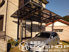 のカーポート カーブポートシグマIII 積雪〜20cm対応＋収納式物干し 標準タイプ 2本入り 施工例