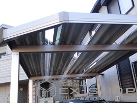 のカーポート テリオスポートIII 900 4本柱 隅切り仕様　積雪〜20cm対応　 施工例