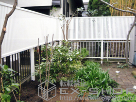 のフェンス・柵 エクスラインフェンス6型 多段柱施工 施工例