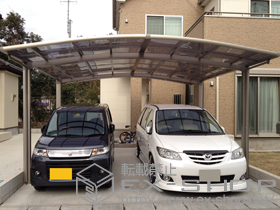 のカーポート カーブポートシグマIII ワイド 積雪〜30?対応 施工例