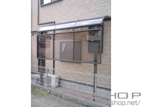 のテラス屋根 ライザーテラスII R型 テラスタイプ 単体 積雪〜20cm対応 施工例