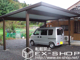 のカーポート ジーポートneo 積雪100cmＡタイプ 2台用 4本柱 積雪〜100cm対応 施工例