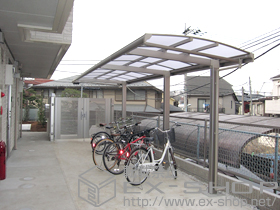 のサイクルポート・駐輪場 キューブポート ミニ 延長 積雪〜20cm対応 施工例